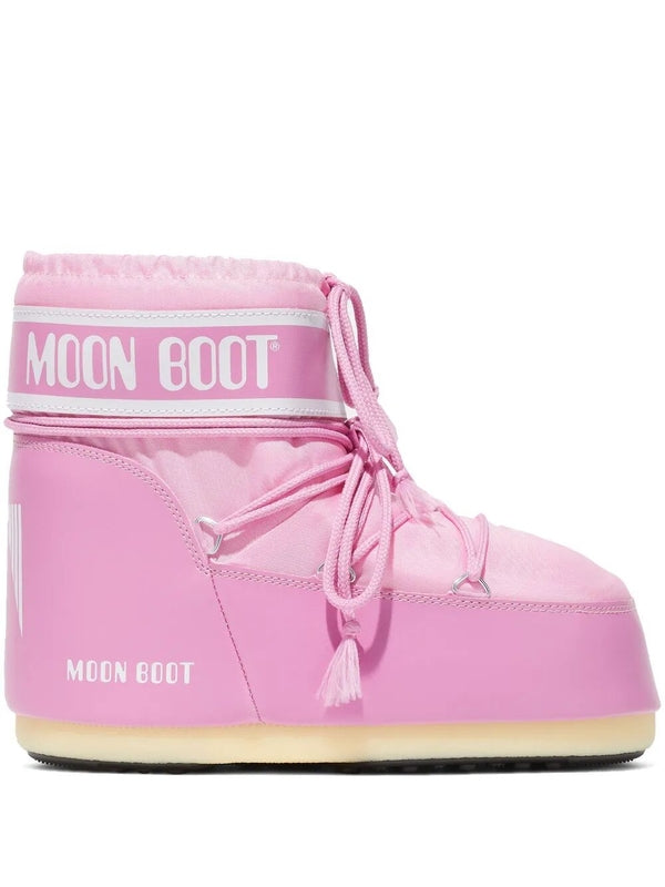 Moonboots Pink Lace-Up Boots