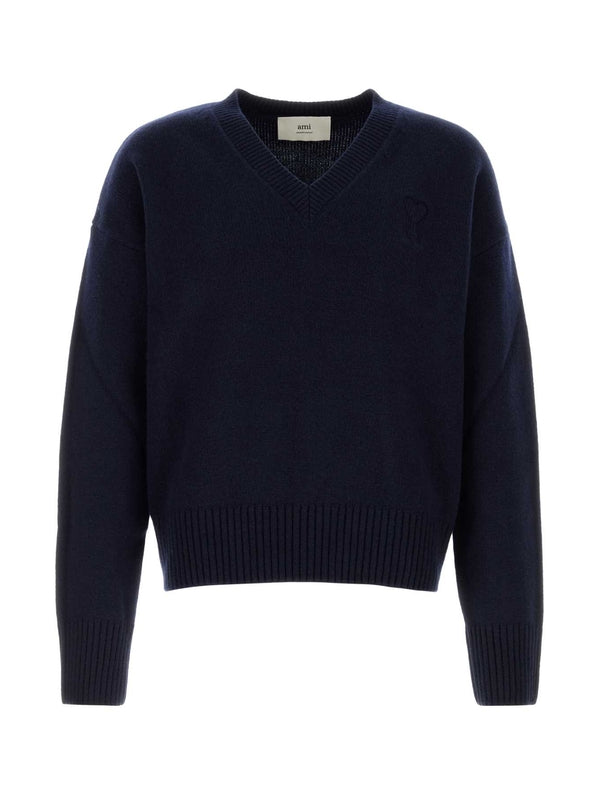 V-neck Wool Cashmere Knit