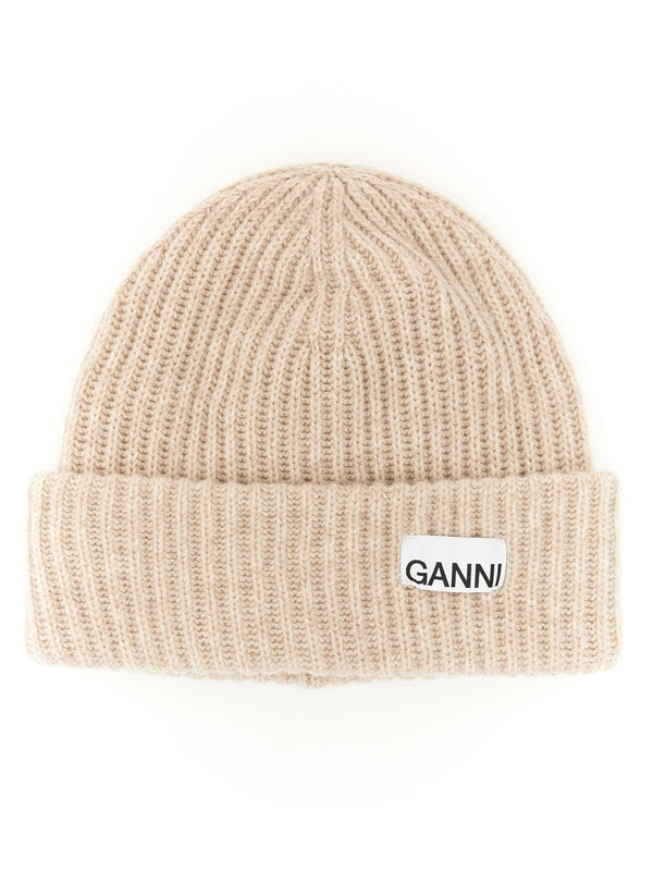 Logo Patch Wool Blend Beanie