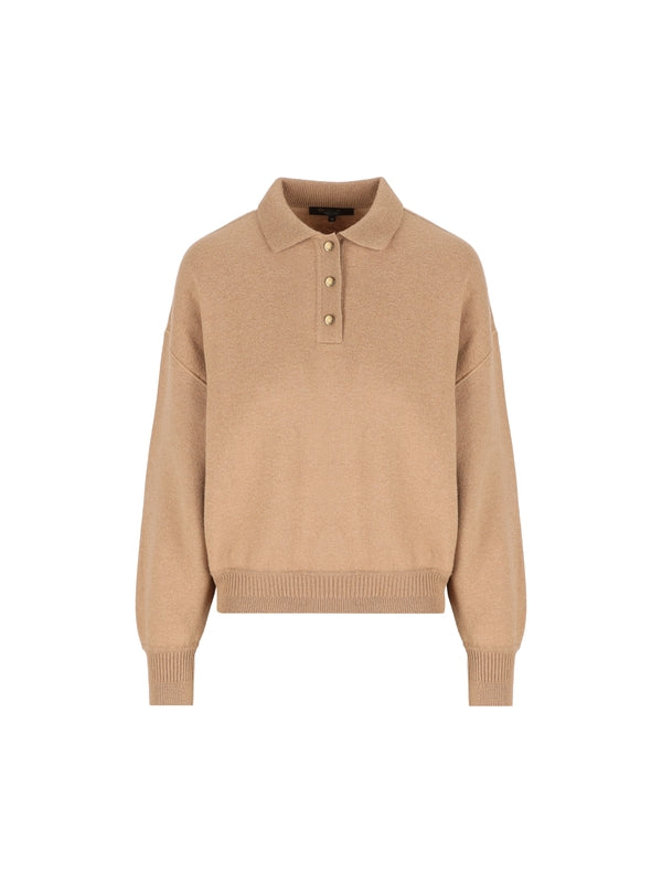 Camel Wool Polo Shirt