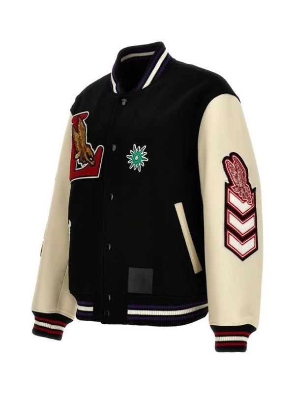 Applique Patch Varsity Jacket