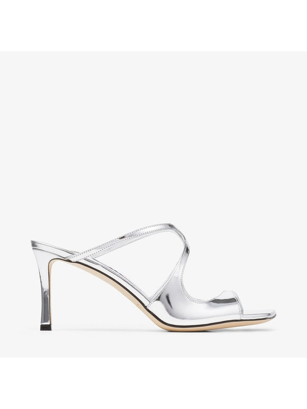 Anise 75 Metallic Leather Sandal Heel