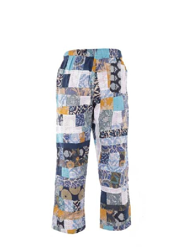 Drawstring Patchwork Pants