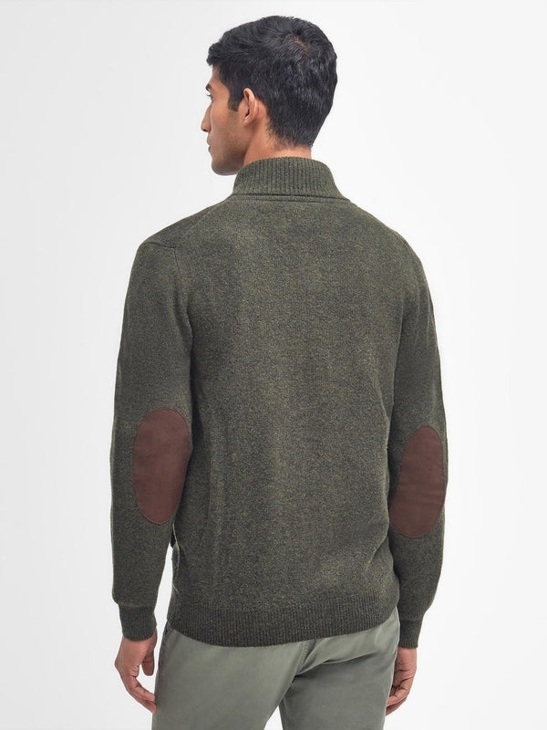 Essential Elbow Patch High Neck Cardigan