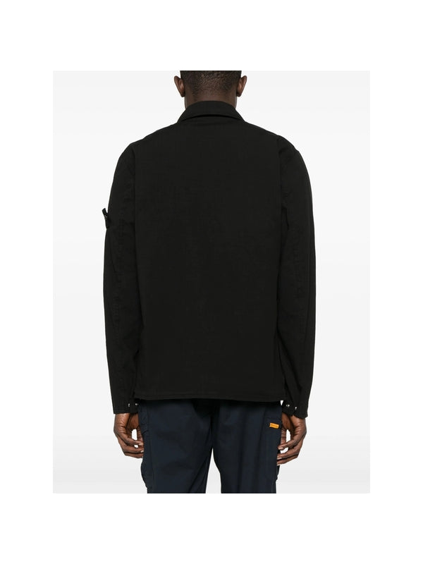 Wappen Patch Zip-up Shirt Jacket