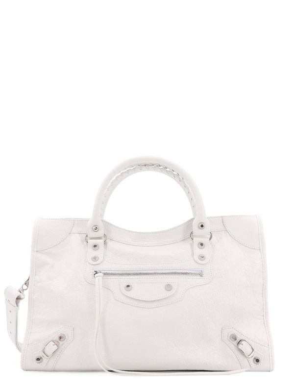 Balenciaga City Medium White Tote Bags