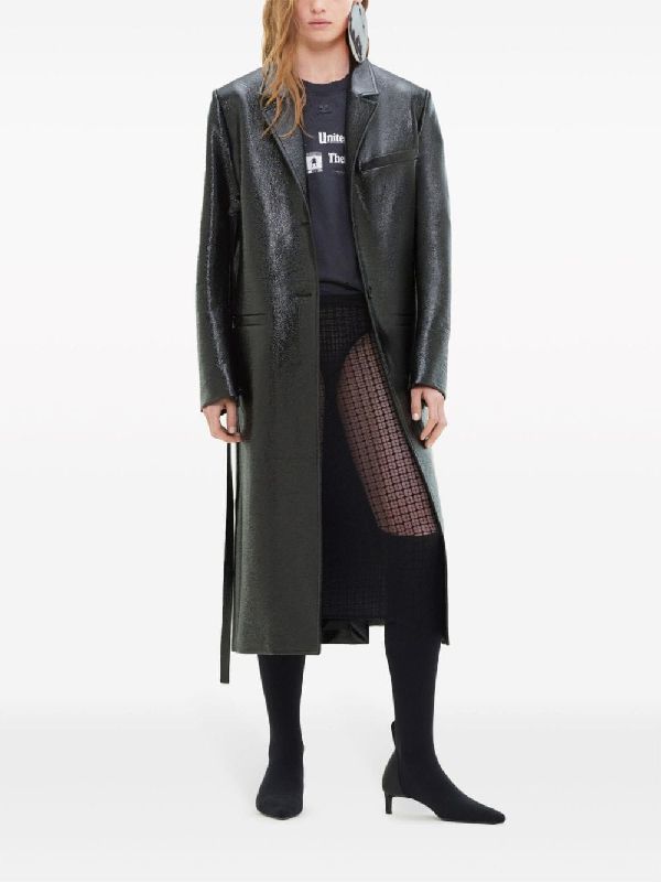 Strap Vinyl Tailored Coat