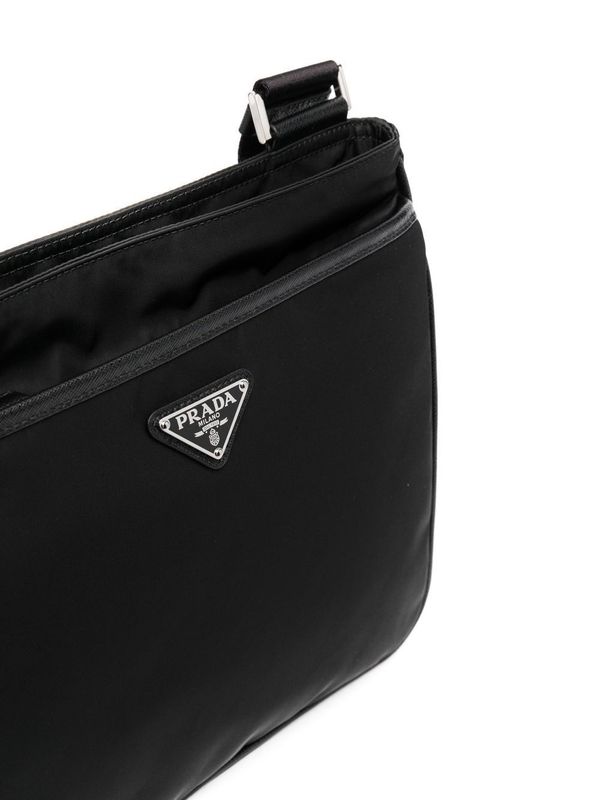 Triangular Logo Re-Nylon Crossbody Bag