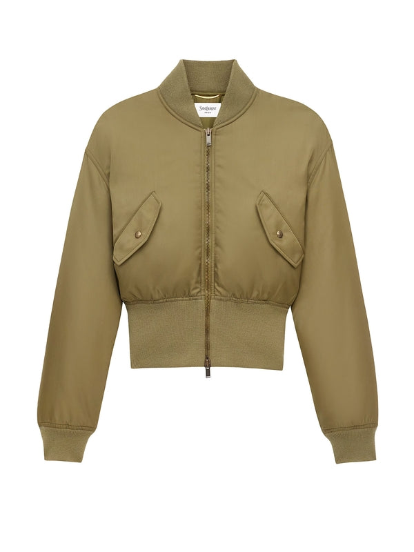 Saint Laurent Khaki Bomber