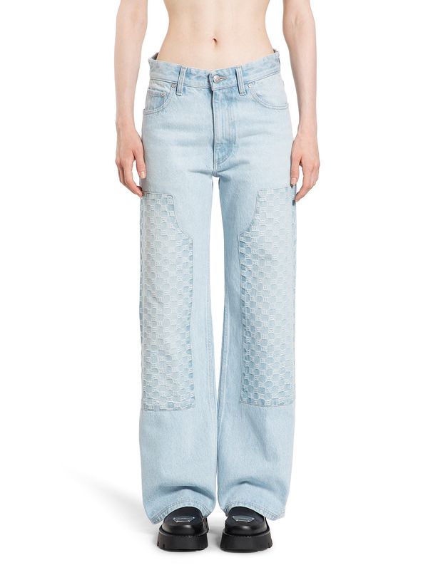 Monogram Pattern Denim Pants