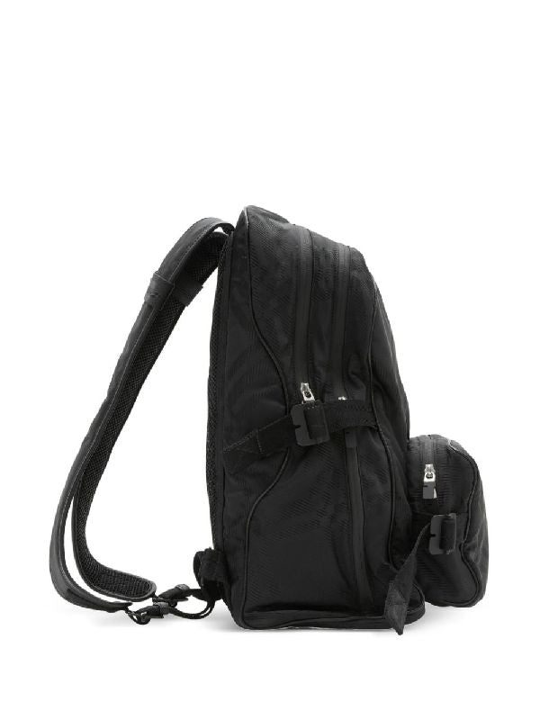 Check Print Jacquard Backpack