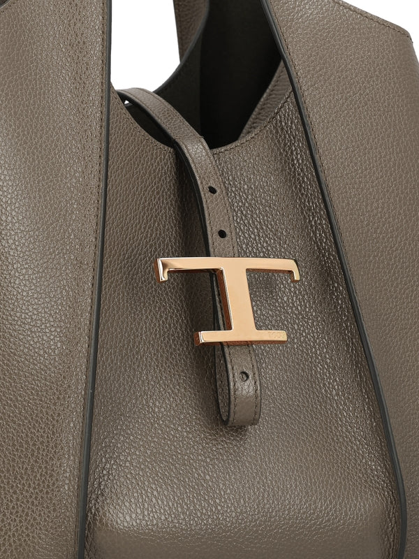 Tod'S Grey Tote Bags