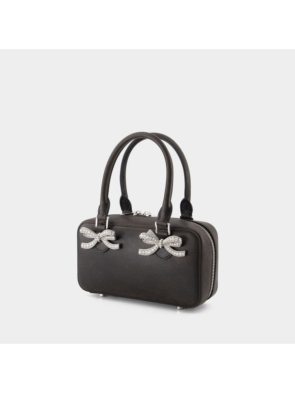 Bow Decoration Leather Tote Bag