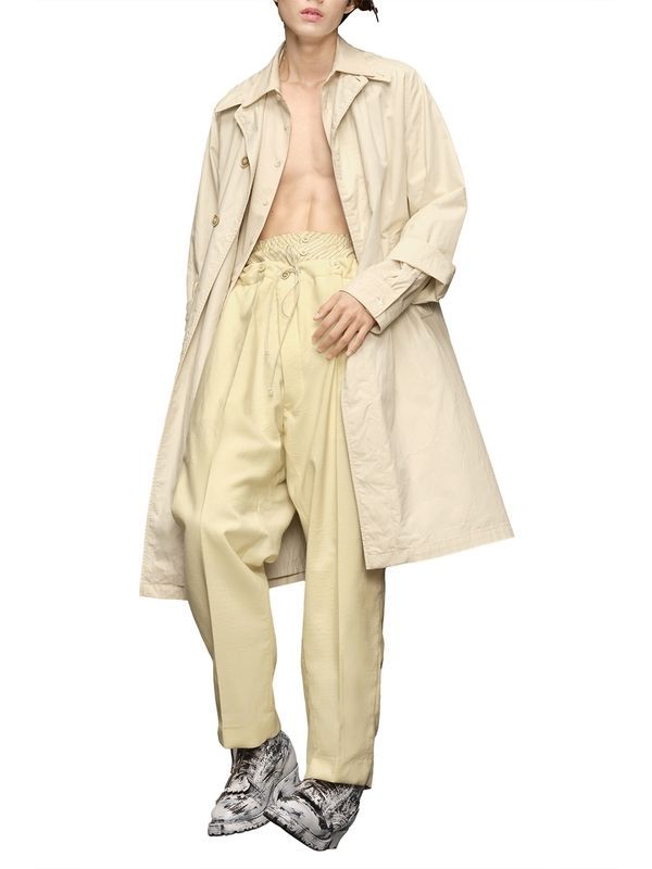 Back Stitch Layered Trench Coat