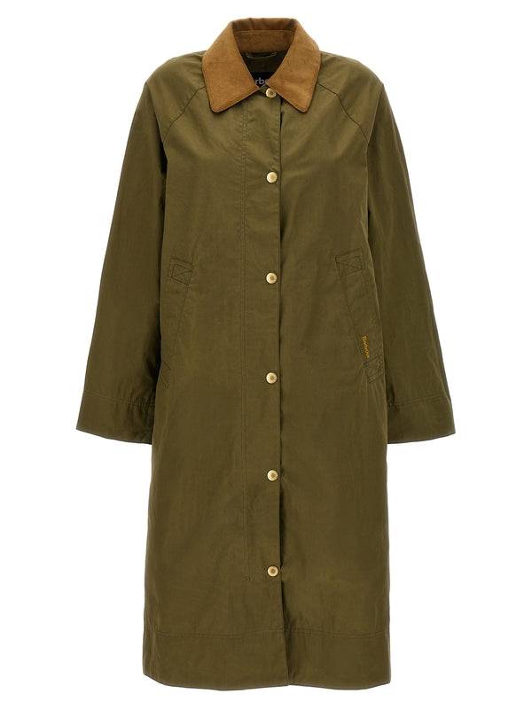 Corduroy
  Collar Cotton Long Jacket