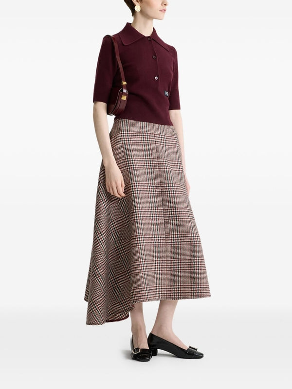 Patou Multicolor Checked Skirts