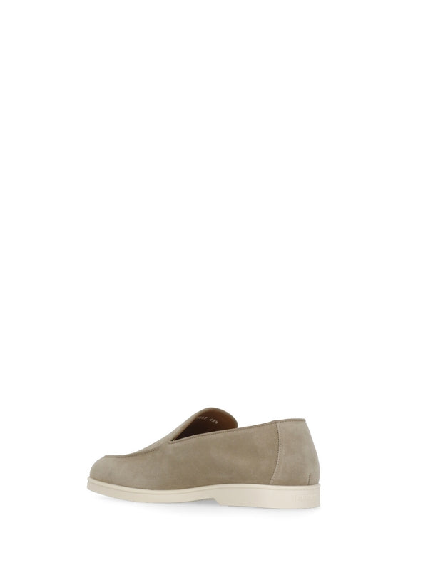 Beige Suede Loafers