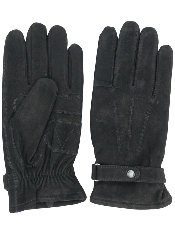 Button Closure Leather Gloves