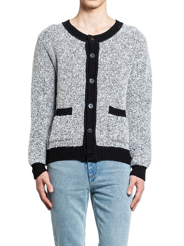 KNITWEAR KN67TD01 BLACKWHITE Black&White Cardigans