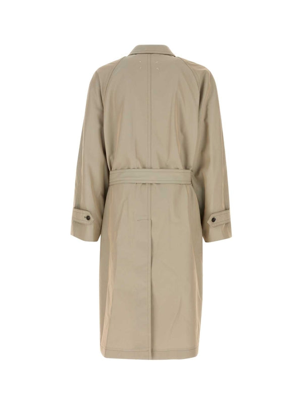 Back Stitch Belted Trench Coat