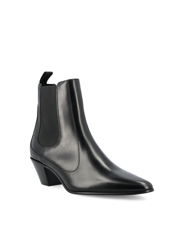 Black Leather Chelsea Boots