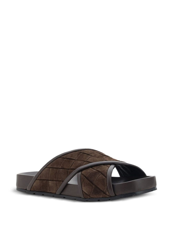 Bottega Veneta Brown Slides