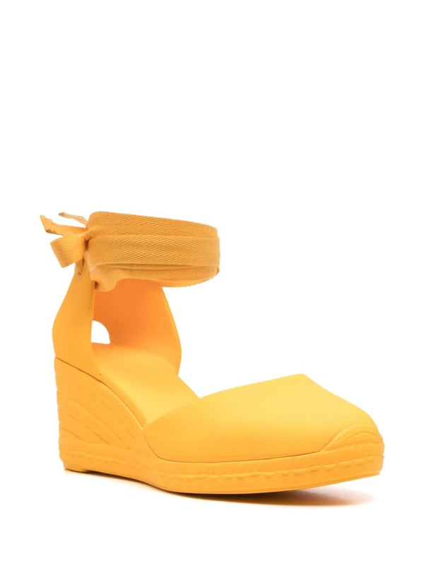 Castaner Yellow Wedge Sandals