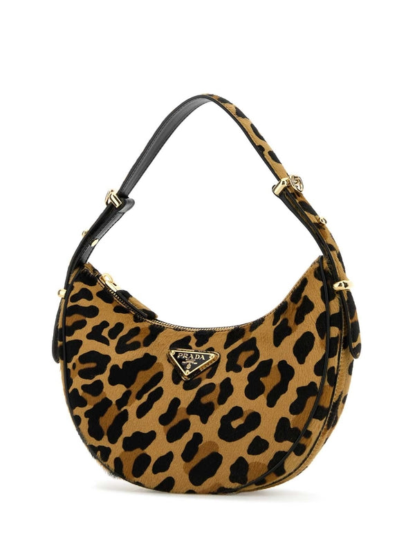 AECE Triangle Logo Leopard Shoulder Bag