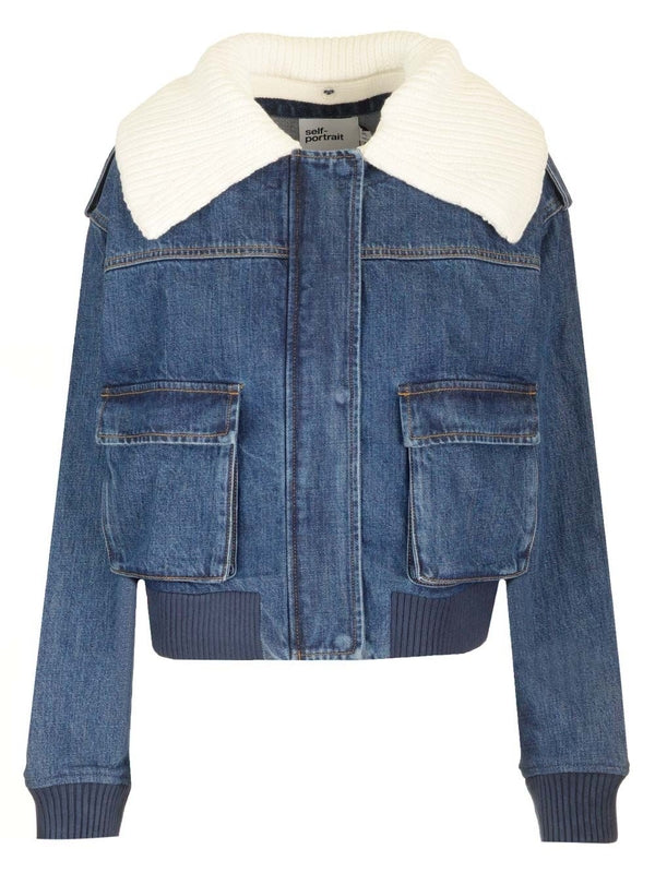 Bomber style denim jacket Jackets