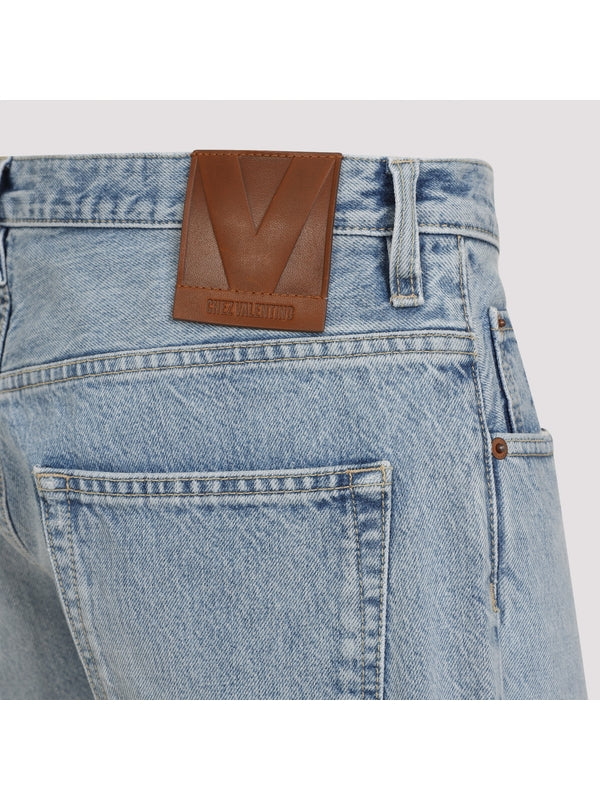 Back Logo Patch Denim Pants