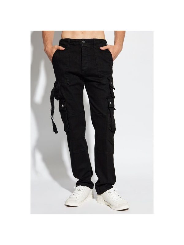 Strap Detail Cotton Cargo
  Pants