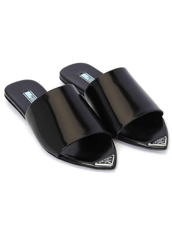 Prada Black Slides