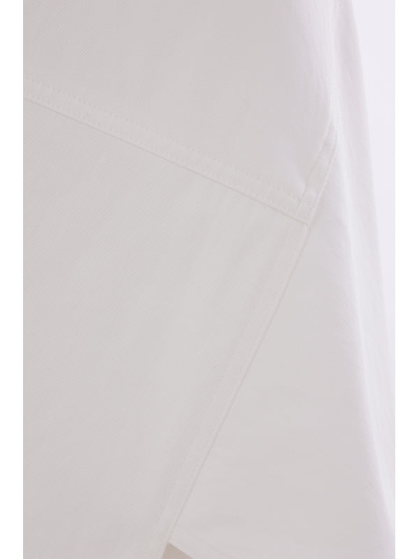 Asymmetric Cotton Blend Skirt