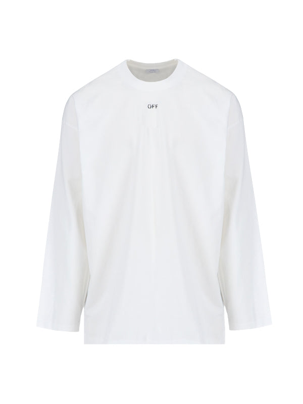 Stamp Logo Cotton Long Sleeve T-Shirt