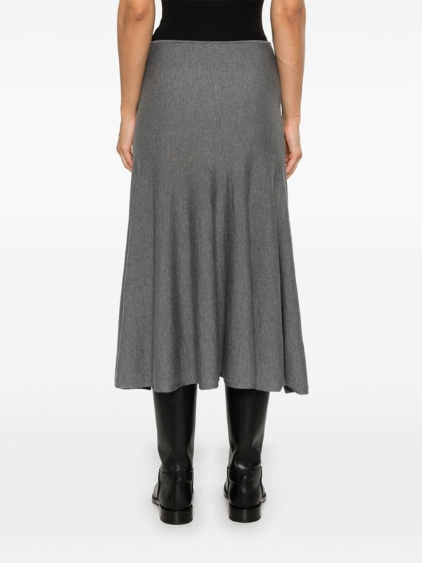 Mayu Flare Wool Skirt