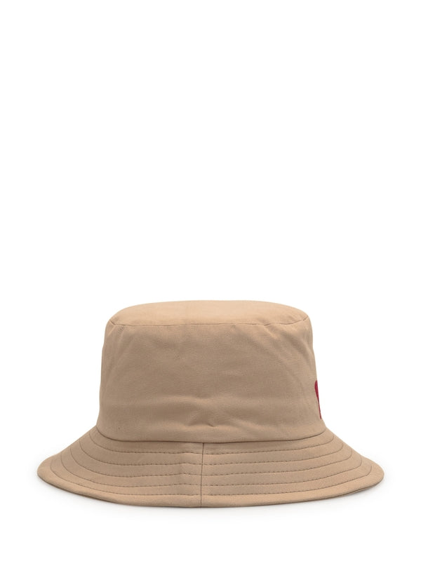 Heart Logo Embroidery Cotton Bucket Hat