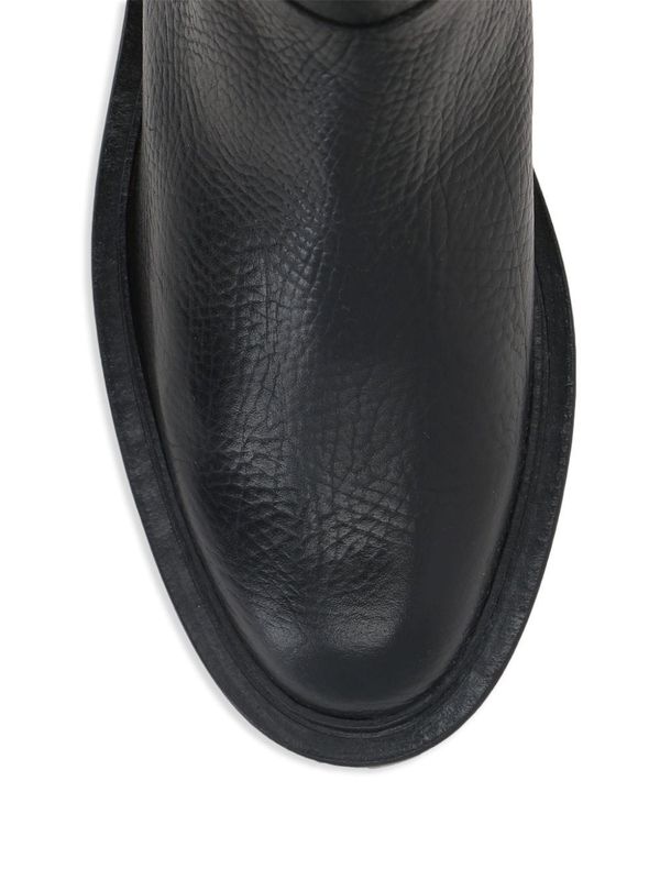 Grain Leather Mid Boots