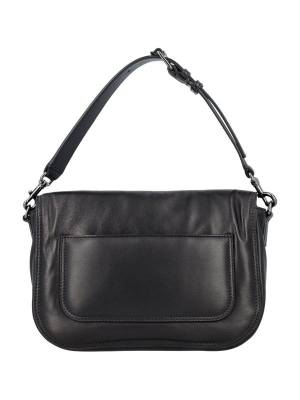 V Logo Leather Crossbody Bag