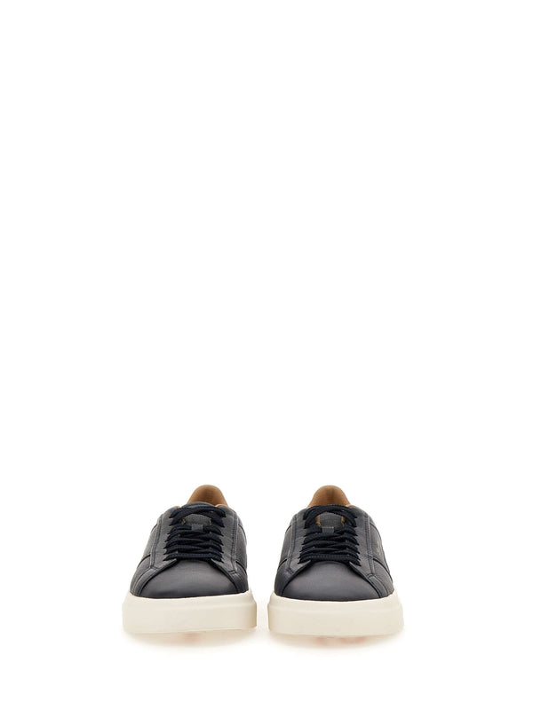 Santoni Navy Low Top Sneakers