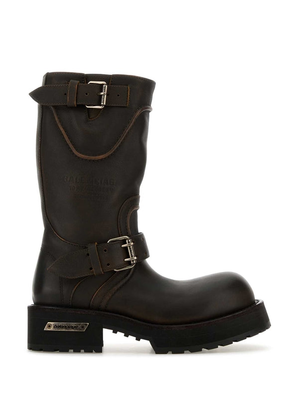 Balenciaga Brown Middle Boots