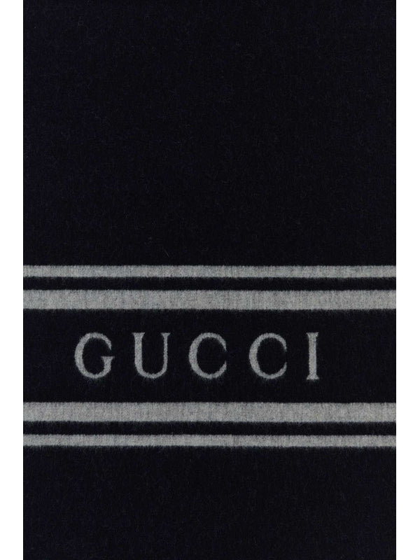 ロゴウールカシミアマフラー