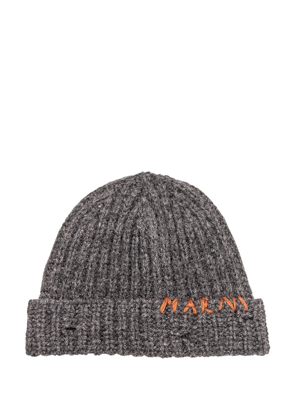 Stitch Logo Wool Ribbed Turn-Up Beanie