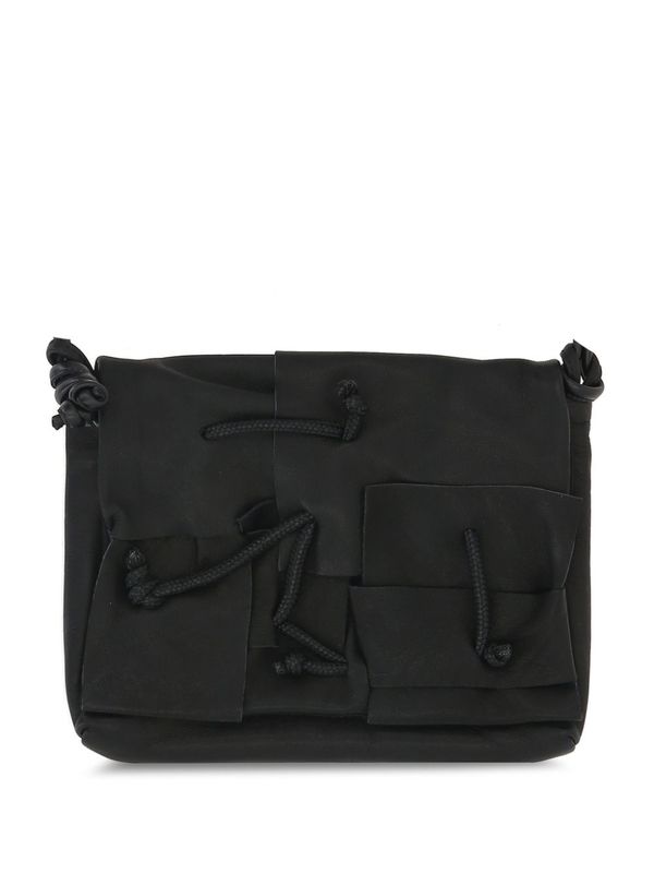 String Detail Leather Crossbody Bag