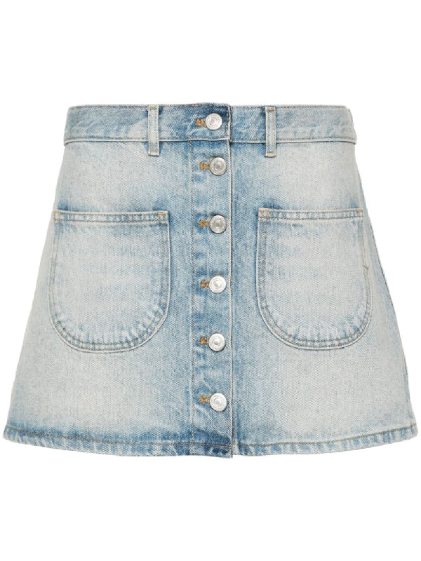 Multiplex Denim Mini Skirt