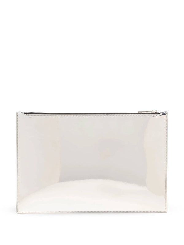 Alecander Mcqueen Silver Clutch Bag