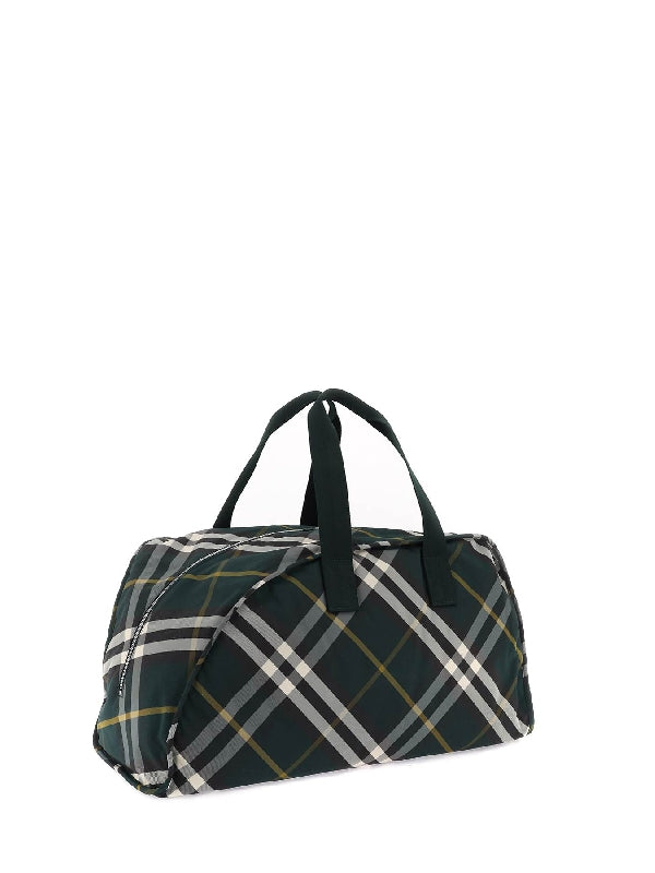 Shield Check Pattern Large Duffel Bag - Jente