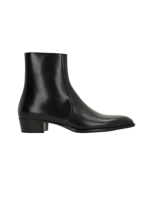 Saint Laurent Black Ankle Boots