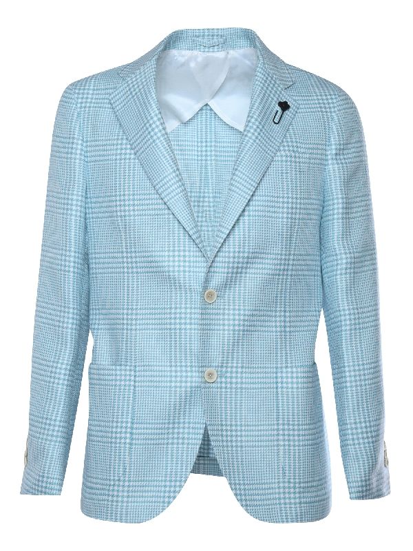 Boutonniere Check Single Jacket