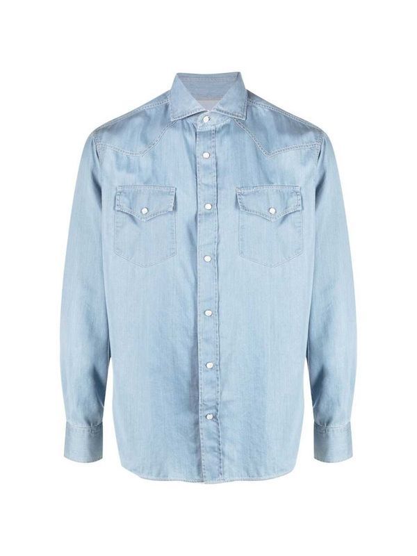 Western Detail Cotton Denim Shirt