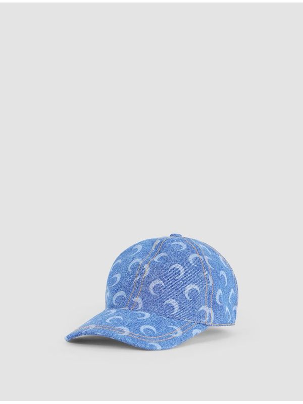 Allover Moon Printing Denim Ball Cap